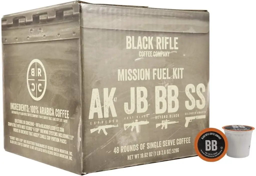 Black Rifle Coffee Supply Drop Variety Pack (48 Count of Pods) Contains a Mix of Silencer Smooth (Light Roast), AK Espresso (Medium Roast), Just Black (Medium Roast), and Beyond Black (Dark Roast), Help Support Veterans and First Responders