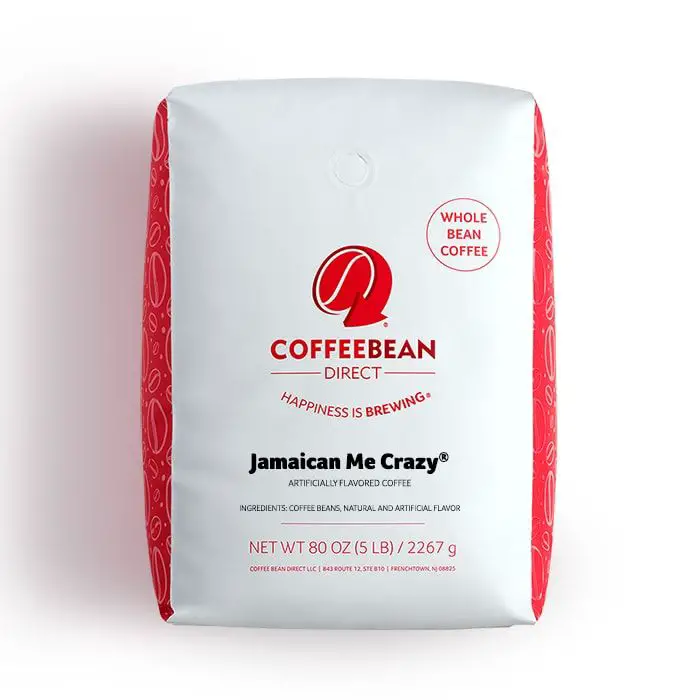 Coffee Bean Direct Jamaican Me Crazy® Flavored, Ground Coffee, 5 Pound Bag