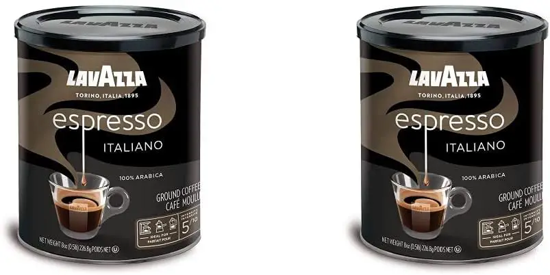 Lavazza Espresso Italiano Ground Coffee Blend, Medium Roast, 8-Ounce Cans (Pack of 6)  Espresso Italiano Ground Coffee Blend, Medium Roast, 8-Ounce Cans,Pack of 4 (Packaging may vary)
