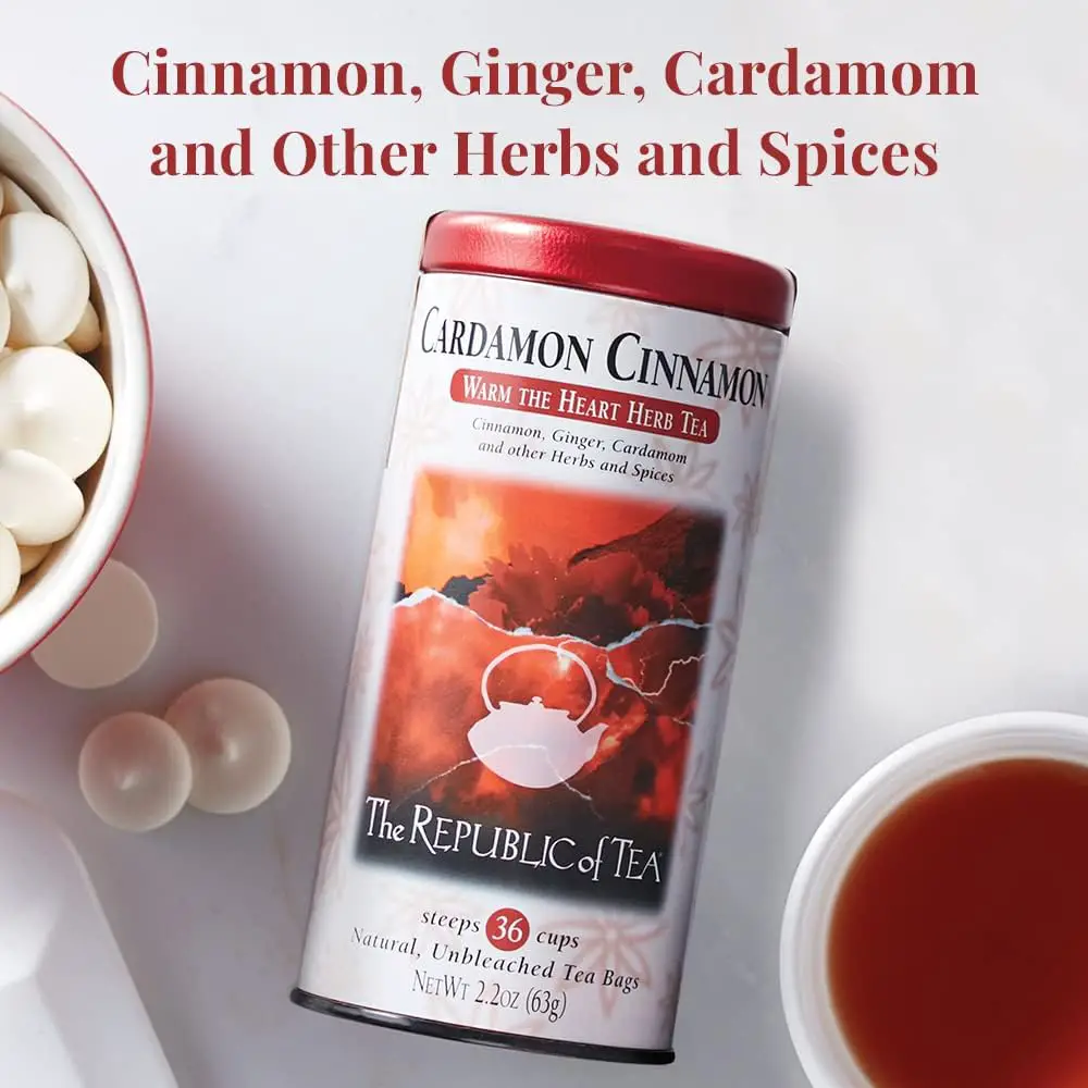 The Republic of Tea Cardamon Cinnamon Herbal Tea, 36-Count